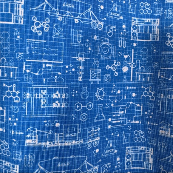 Fore Fathers Performance Polo XXL Blue Soft Breathable Fabric Chemical Print - Picture 2 of 12